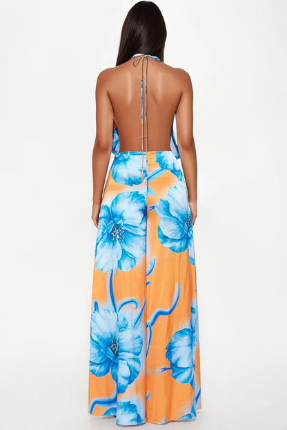 Floral Cowl Neck Jumpsuit