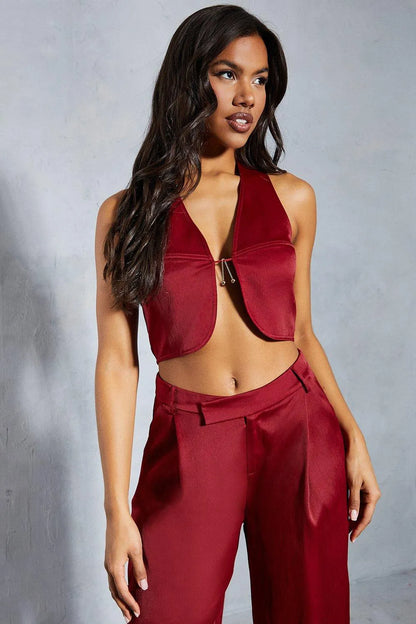 Satin Halter Top